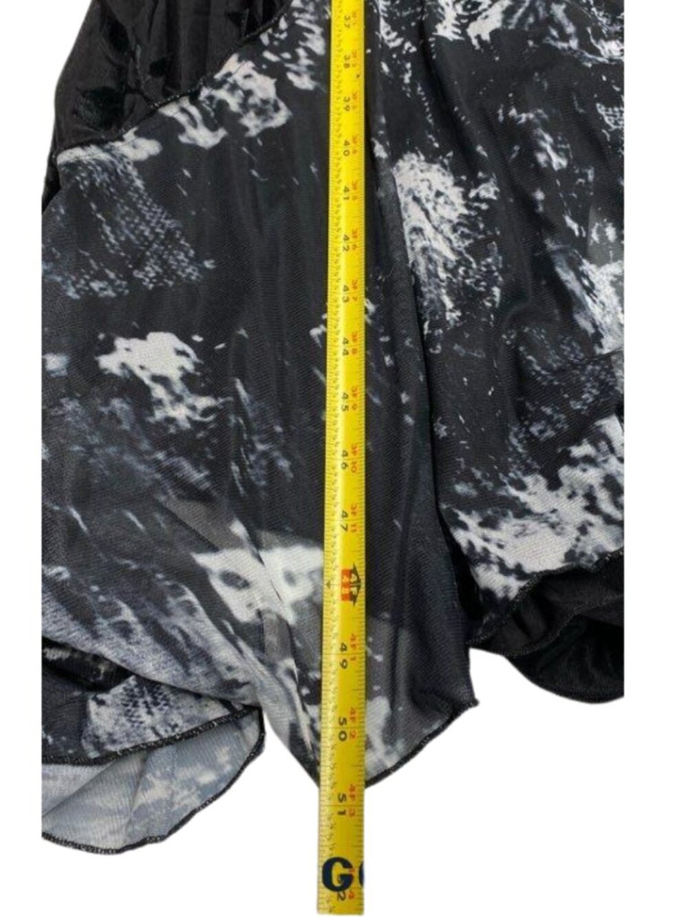 By Tess Collection Ada Black Floral Marble Print Maxi Dress Size Large - Picture 6 of 8